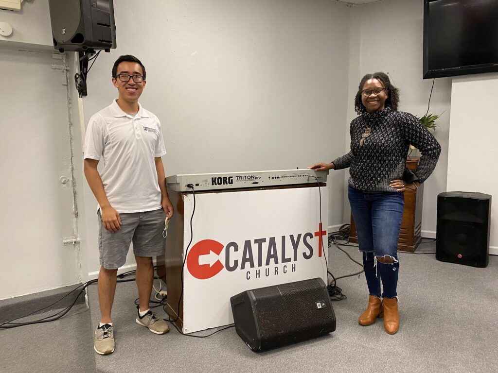 Dr. Atasha Jordan and Kevin Yan at a CMHI workshop at Catalyst Church